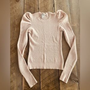 REVOLVE “Autumn Cashmere” Pink Puffed-sleeve Long-sleeve size S